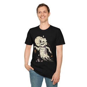 Unisex-Geister-T-Shirt | Vintage-Halloween-Print | Gruseliges Friedhofs-T-Shirt | Retro-Geister-T-Shirt Bild 19
