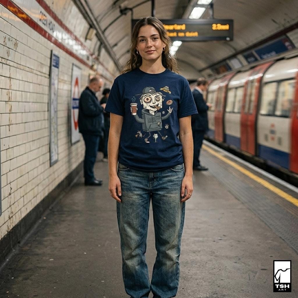 NYC Never Sleeps Graphic Tee | Urban Street Life Illustration Shirt