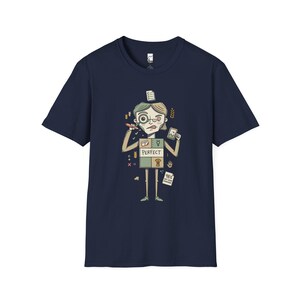 T-shirt Maagd | Zorgvuldig perfectionistisch T-shirt met sterrenbeeld, unisex astrologie-shirt Navy