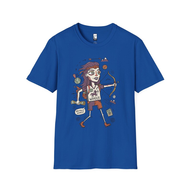 Schütze T-Shirt | Lustiges Sternzeichen Grafik T-Shirt, Fernweh Astrologie Unisex Shirt, Schütze Geburtstagsgeschenk Royal