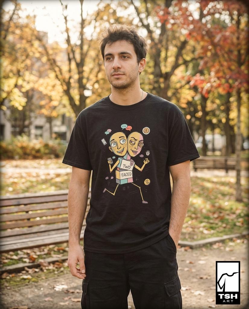 Gemini T-Shirt | Funny Zodiac Graphic Tee, Two Faced Astrology Unisex Shirt, Gemini Birthday Gift for Her Him
