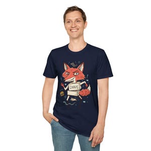 Chaos Fox T-Shirt | Mischievous Fox Illustration, Indie Lowbrow Art Tee image 19