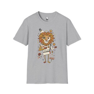 Leo T-Shirt | Funny Zodiac Lion Graphic Tee, Main Character Astrology Unisex Shirt Sport Grey