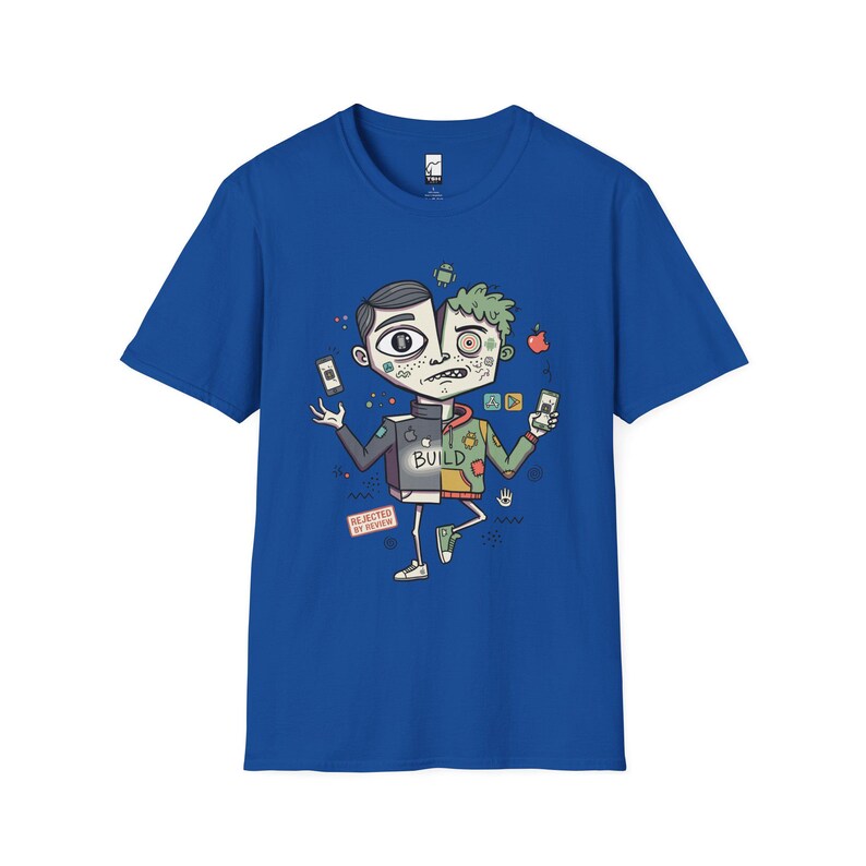 Mobile Dev Shirt | Funny iOS Tee | Android T Shirt | App Builder Graphic Tee | Software Engineer Shirt | Coder Gift Royal