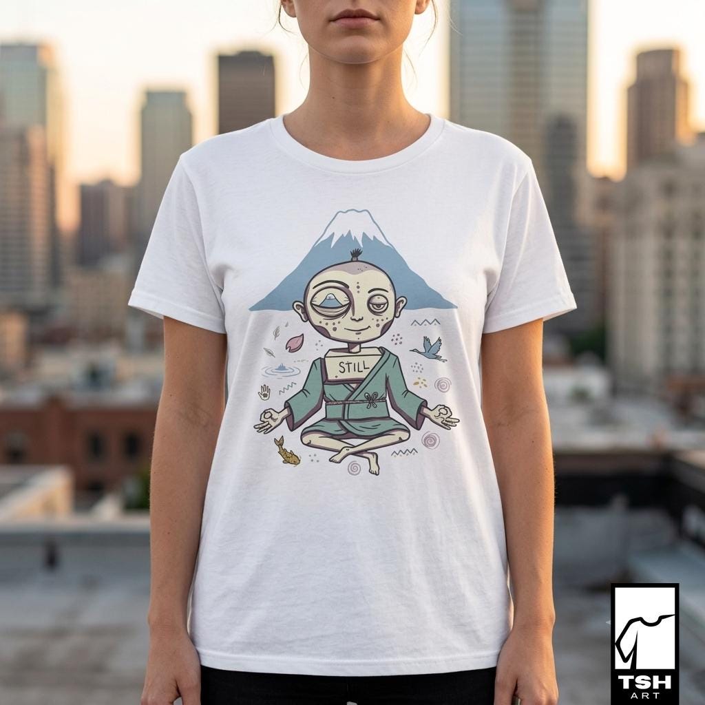 Japan T-Shirt | Funny Zen Meditation Graphic Tee, Mount Fuji Unisex Shirt, Japan Gift for Her Him