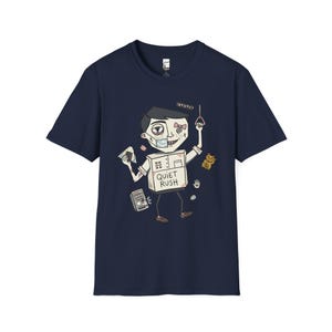 T-shirt Tokyo Vibes | Japans urbancore-shirt met graphic, Quiet Rush-illustratie Navy