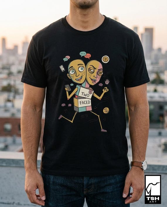 Gemini T-Shirt | Funny Zodiac Graphic Tee, Two Faced Astrology Unisex Shirt, Gemini Birthday Gift for Her Him