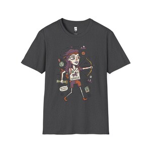 Schütze T-Shirt | Lustiges Sternzeichen Grafik T-Shirt, Fernweh Astrologie Unisex Shirt, Schütze Geburtstagsgeschenk Dark Heather