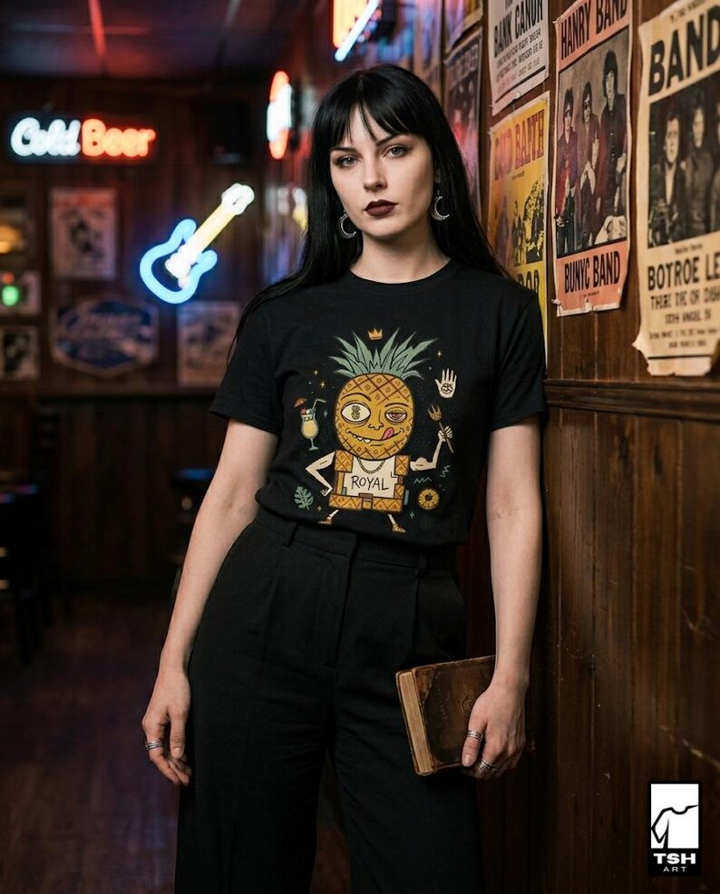 Royal Pineapple T-Shirt | Funny Tropical Graphic Tee, Tiki Hawaiian Unisex Shirt, Pineapple Lover Summer Gift