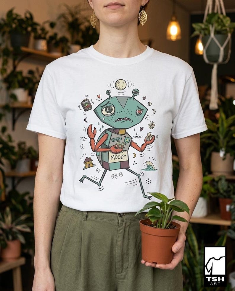 Cancer T-Shirt | Funny Zodiac Graphic Tee, Moody Sensitive Astrology Unisex Shirt, Cancer Birthday Gift Her Him