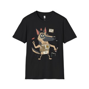 German Shepherd T-Shirt | Funny Loyal K9 Graphic Tee, Dog Lover Shirt Black