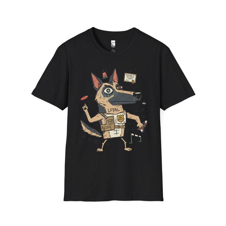 German Shepherd T-Shirt | Funny Loyal K9 Graphic Tee, Dog Lover Shirt Black