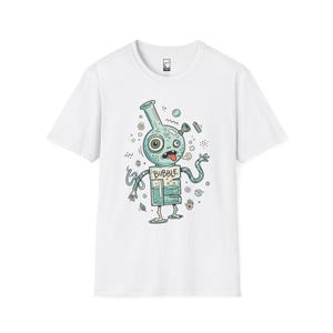 Koszulka Bubble Stoner | Zabawna koszulka z grafiką 420, koszulka unisex z psychodelicznym dymem, prezent dla miłośnika stonerów White