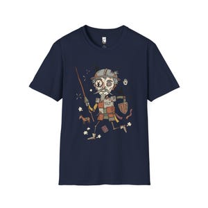 Don Quixote Graphic Tee | Funny Spanish Knight Illustration, Unisex Culture Shirt Navy