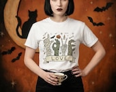 Halloween Love Shirt | Monster Hands T Shirt | Spooky Skeleton Hand Tee | Zombie Mummy Graphic Tee | Cute Creepy Fall Tee | Unisex Gift