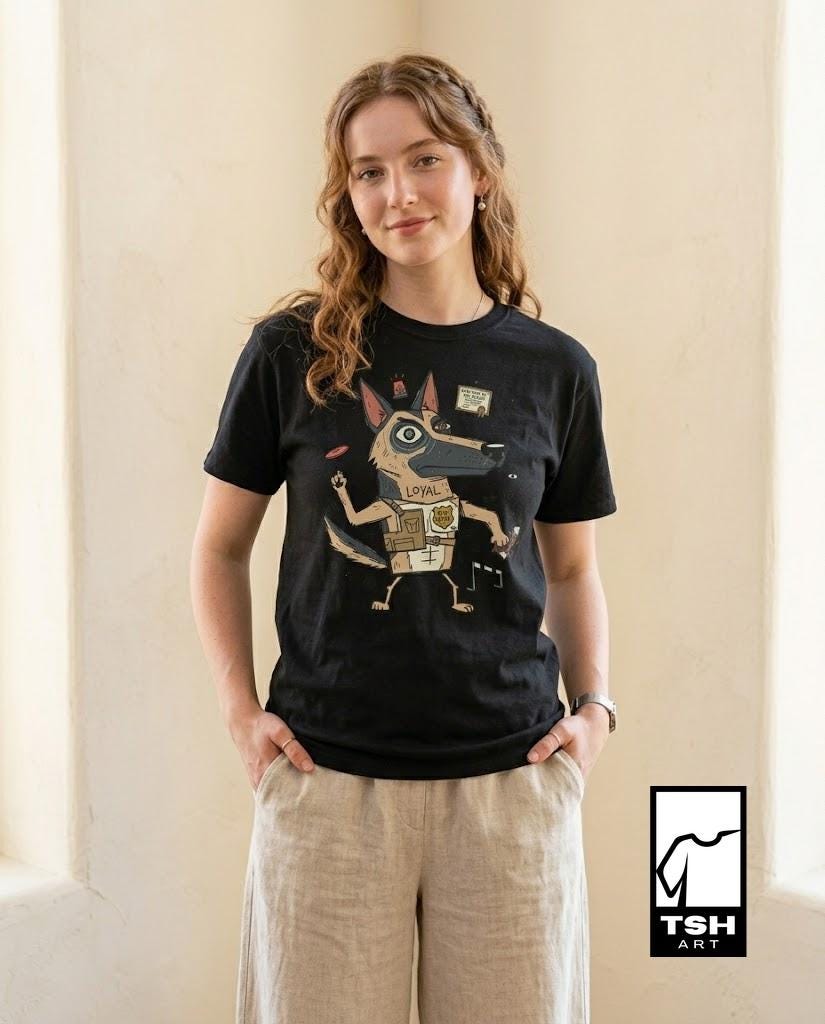German Shepherd T-Shirt | Funny Loyal K9 Graphic Tee, Police Dog Mom Unisex Shirt, Dog Lover Gift for Him