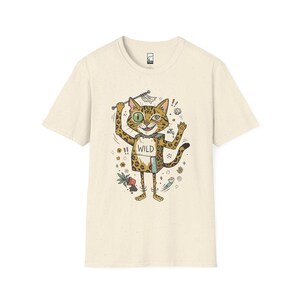 Bengal Cat T-Shirt | Chaotic Zoomies Feline Graphic Tee, Mischievous Cat Lover Gift Natural