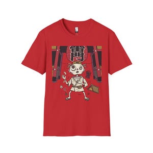 Tokyo Graphic Tee | Quirky Japanese Lantern Character Unisex Shirt Red