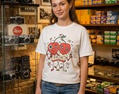 Cherry Pair T-Shirt | Quirky Couple Matching Graphic Tee, Valentine Anniversary Gift