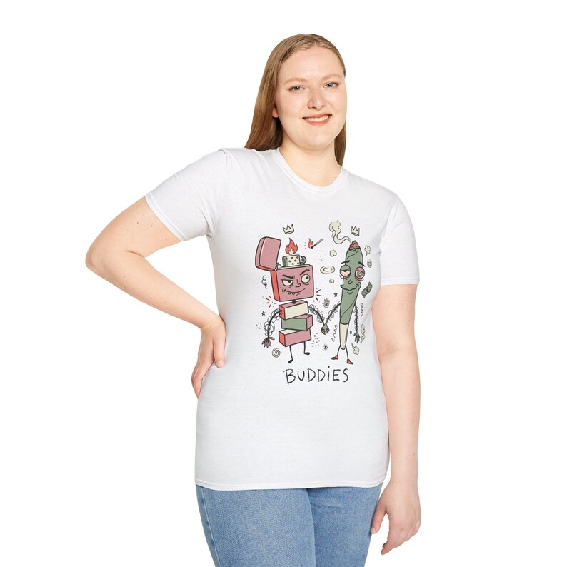 Stoner Buddies T-Shirt | Funny 420 Graphic Tee, Smoke Buddy Unisex Shirt, High Vibes Stoner Gift image 17