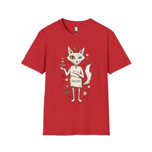 Camiseta turca con estampado de gato de Angora / Camiseta con estampado Ankara, Camiseta unisex de la cultura turca Red
