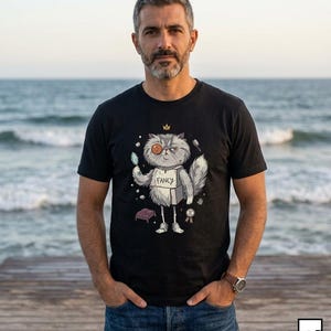 Fancy Persian Cat T-Shirt | Funny Bougie Cat Graphic Tee, Cat Royalty Unisex Shirt, Cat Lover Mom Gift