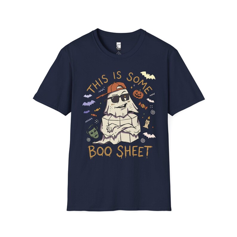 Camiseta divertida de fantasma de Halloween / Camiseta divertida de fantasma / Camiseta de fantasma genial / Camiseta con cita espeluznante y atrevida / Camiseta vintage de fantasma atrevida / Regalo unisex Navy