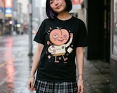 Fuzzy Peach T-Shirt | Lazy Morning Graphic Tee, Sleepy Coffee Lover Unisex Shirt