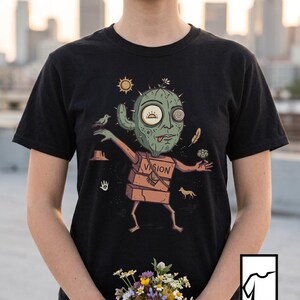 Psychedelic T-Shirt | Peyote Vision Graphic Tee, Desert Shaman Unisex Shirt, Trippy Cactus Gift Her Him