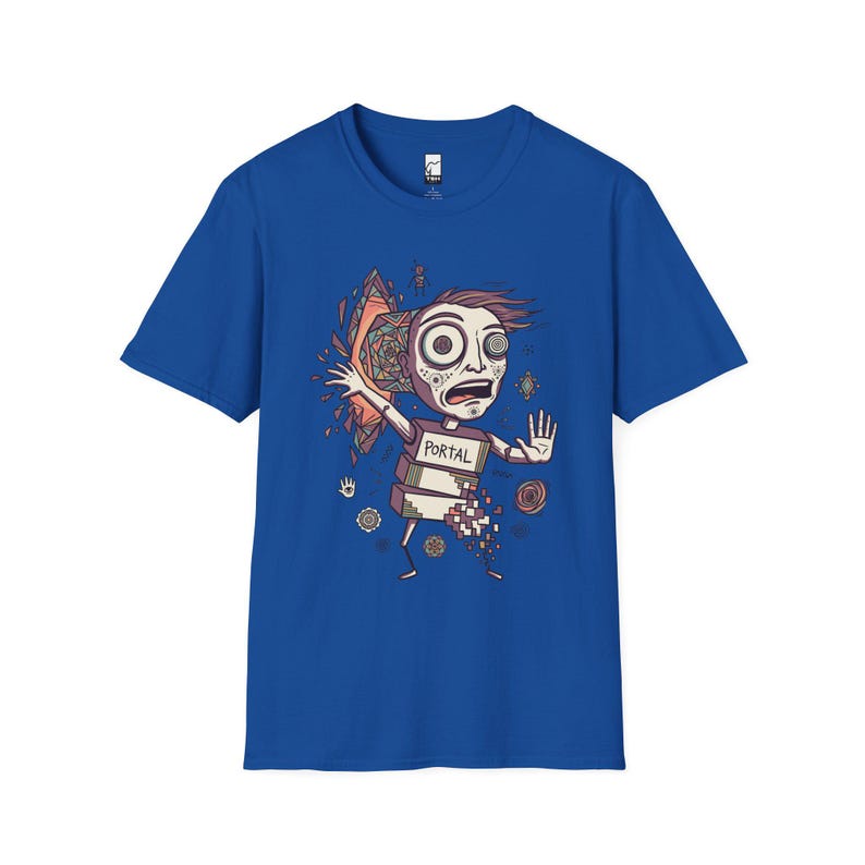 Psykedelisk T-shirt | DMT Portal Graphic Tee, Trippy Hyperspace Unisex-tröja, Helig geometri-present till honom Royal