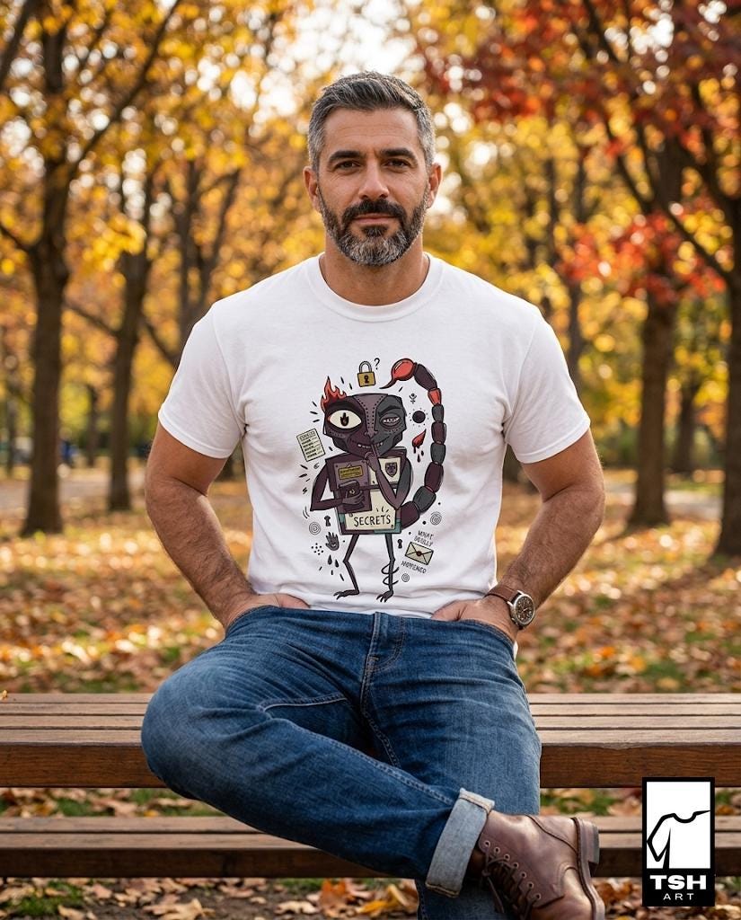 Scorpio T-Shirt | Funny Zodiac Graphic Tee, Mysterious Astrology Unisex Shirt, Scorpio Birthday Gift for Her Him