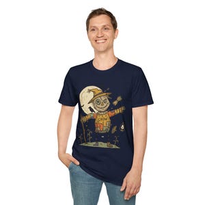 Unisex Scarecrow T-Shirt | Funny Halloween Print | Autumn Harvest Graphic Tee | Spooky Scarecrow T-Shirt image 13
