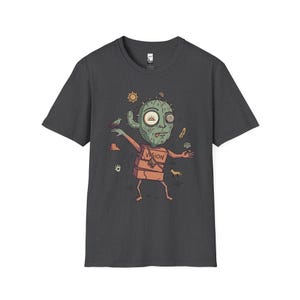 Psykedelisk kaktus-t-shirt | Desert Shaman Vision Quest grafisk t-shirt Dark Heather