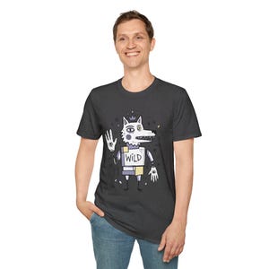 Wild Wolf Graphic Tee | Boho Folk Art, Indie Lowbrow Unisex Shirt image 19