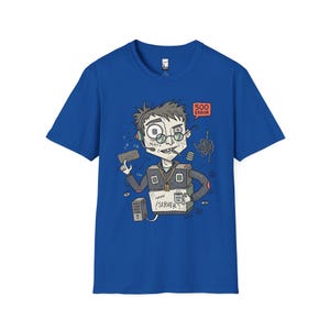 Backend Developer T-Shirt | Funny Server Error, API SQL Programmer Unisex Tee Royal