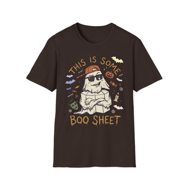 Camiseta divertida de fantasma de Halloween / Camiseta divertida de fantasma / Camiseta de fantasma genial / Camiseta con cita espeluznante y atrevida / Camiseta vintage de fantasma atrevida / Regalo unisex Dark Chocolate
