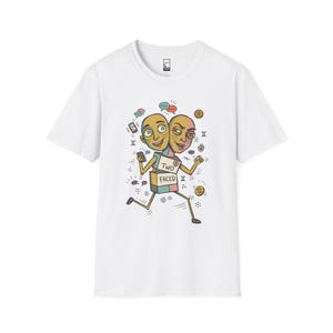 Gemini T-Shirt | Funny Dual Zodiac Illustration, Astrology Graphic Tee White