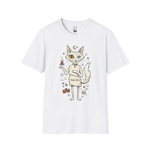 Camiseta turca con estampado de gato de Angora / Camiseta con estampado Ankara, Camiseta unisex de la cultura turca White