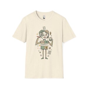 T-shirt Maagd | Zorgvuldig perfectionistisch T-shirt met sterrenbeeld, unisex astrologie-shirt Natural