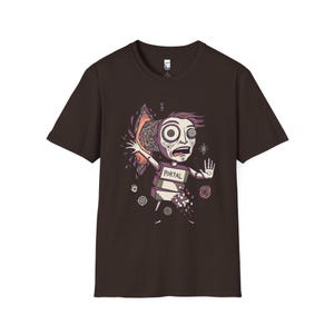Psykedelisk T-shirt | DMT Portal Graphic Tee, Trippy Hyperspace Unisex-tröja, Helig geometri-present till honom Dark Chocolate