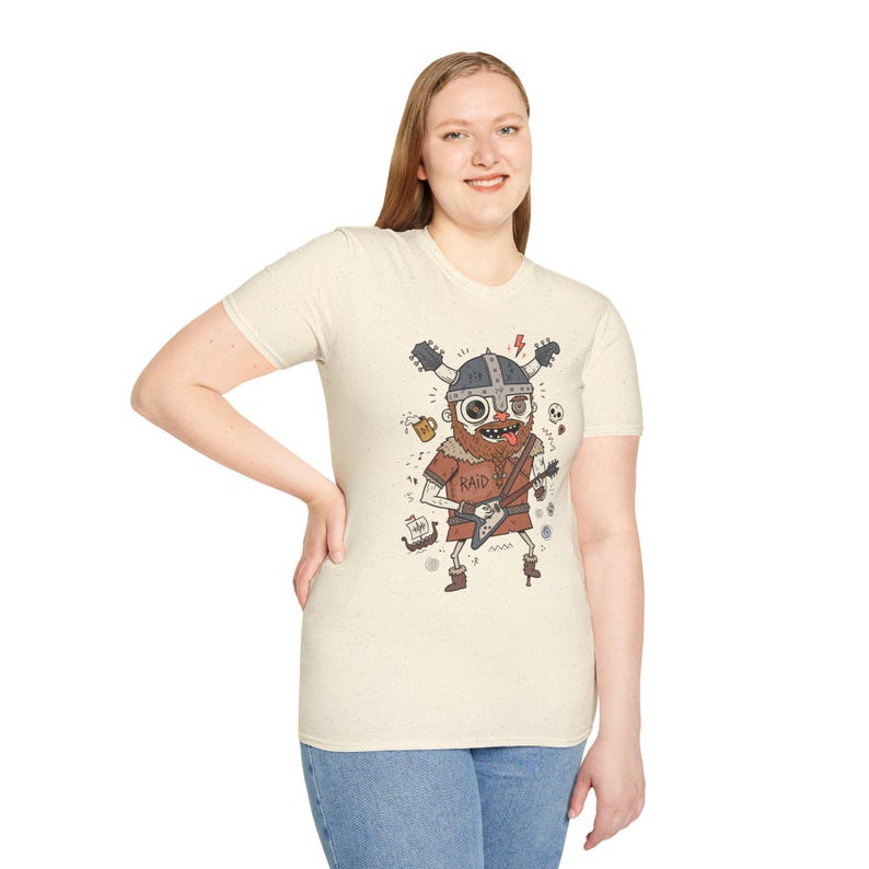 Viking Rocker T-Shirt | Norse Heavy Metal Graphic Tee, Guitarist Unisex Shirt image 18