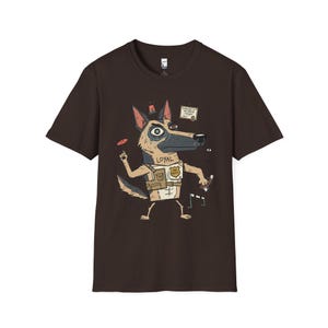 German Shepherd T-Shirt | Funny Loyal K9 Graphic Tee, Dog Lover Shirt Dark Chocolate