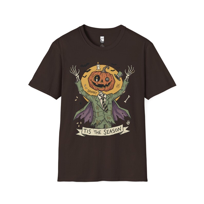 Jack O Lantern Scarecrow Shirt | Spooky Pumpkin Tee | Funny Halloween Graphic Tee | Tis The Season Shirt | Retro Fall Tee | Unisex Gift image 12