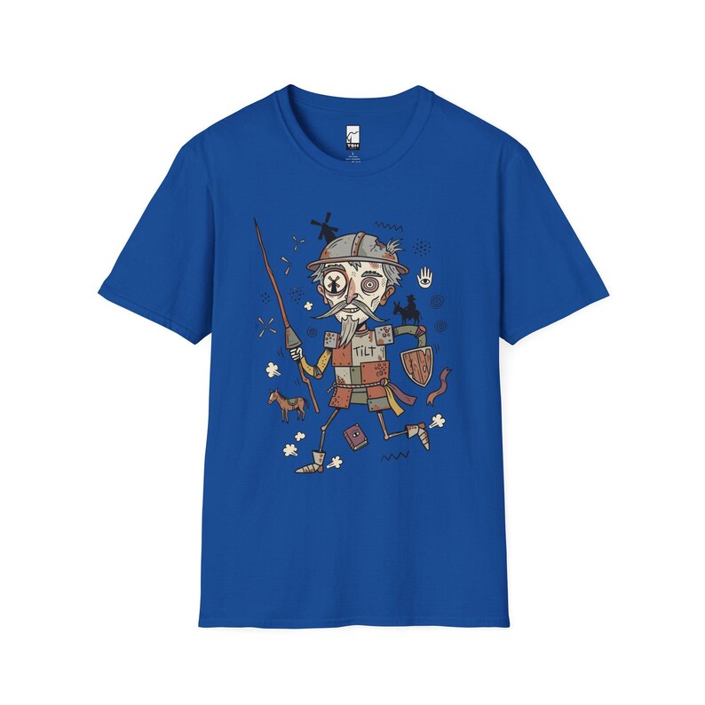 Don Quixote Graphic Tee | Funny Spanish Knight Illustration, Unisex Culture Shirt Royal