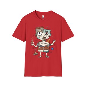 Istanbul Bosphorus Cat Tea Graphic Tee | Turkish Street Cat Unisex Shirt Red