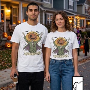 Jack O Lantern Scarecrow Shirt | Spooky Pumpkin Tee | Funny Halloween Graphic Tee | Tis The Season Shirt | Retro Fall Tee | Unisex Gift