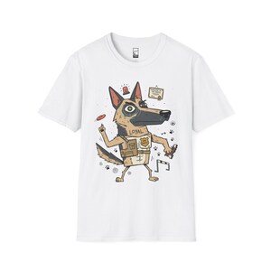 German Shepherd T-Shirt | Funny Loyal K9 Graphic Tee, Dog Lover Shirt White