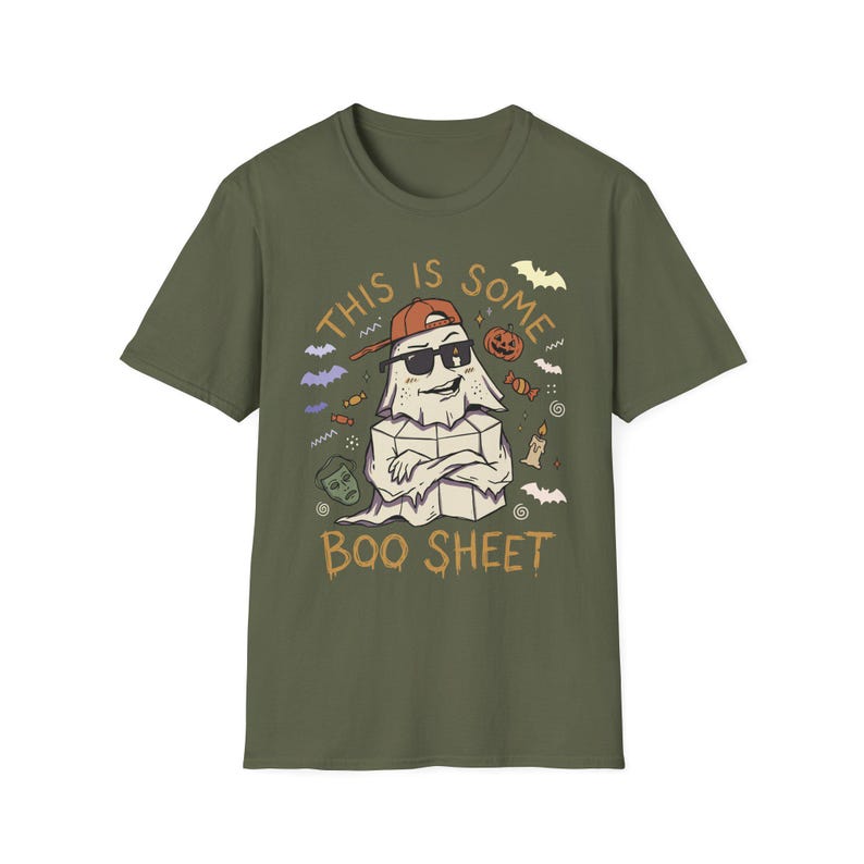 Camiseta divertida de fantasma de Halloween / Camiseta divertida de fantasma / Camiseta de fantasma genial / Camiseta con cita espeluznante y atrevida / Camiseta vintage de fantasma atrevida / Regalo unisex Military Green