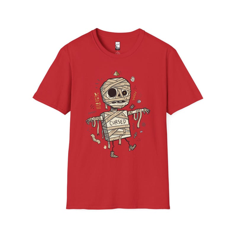 Camiseta de momia / Camiseta gráfica divertida de Halloween con temática egipcia maldita Red