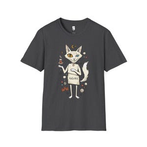 Camiseta turca con estampado de gato de Angora / Camiseta con estampado Ankara, Camiseta unisex de la cultura turca Dark Heather